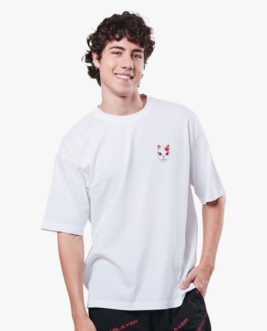  SKECHERS - Áo thun unisex ngắn tay phom suông Demon Slayer 