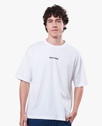  SKECHERS - Áo thun unisex ngắn tay phom suông Pokémon 