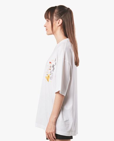  SKECHERS - Áo thun unisex ngắn tay phom suông CNY Pokémon 