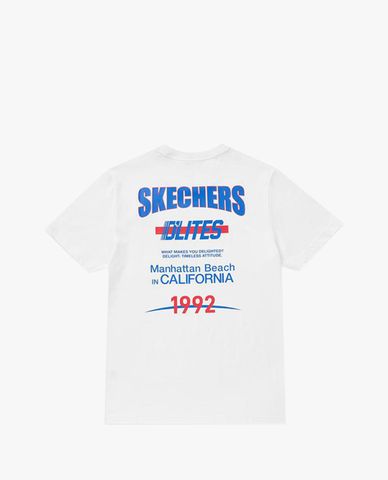  SKECHERS - Áo thun nam tay ngắn năng động phối logo 