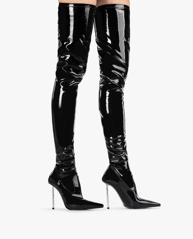  LE SILLA - Boots cao gót nữ cổ cao mũi nhọn Cuissard Bella Pol 