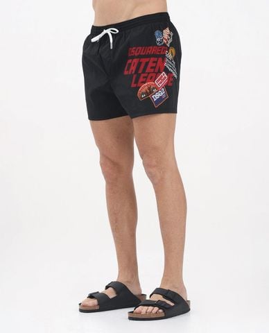  DSQUARED2 - Quần bơi nam lưng thun phối logo nổi bật 