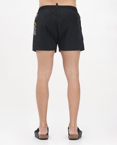 DSQUARED2 - Quần bơi nam lưng thun phối logo nổi bật 