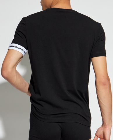  DSQUARED2 - Set 2 áo thun nam cổ tròn tay ngắn hiện đại 