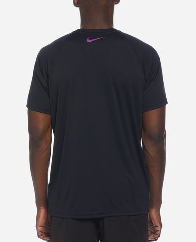  NIKE SWIM - Áo bơi nam cổ tròn tay ngắn phối logo Sketch Hydroguard 