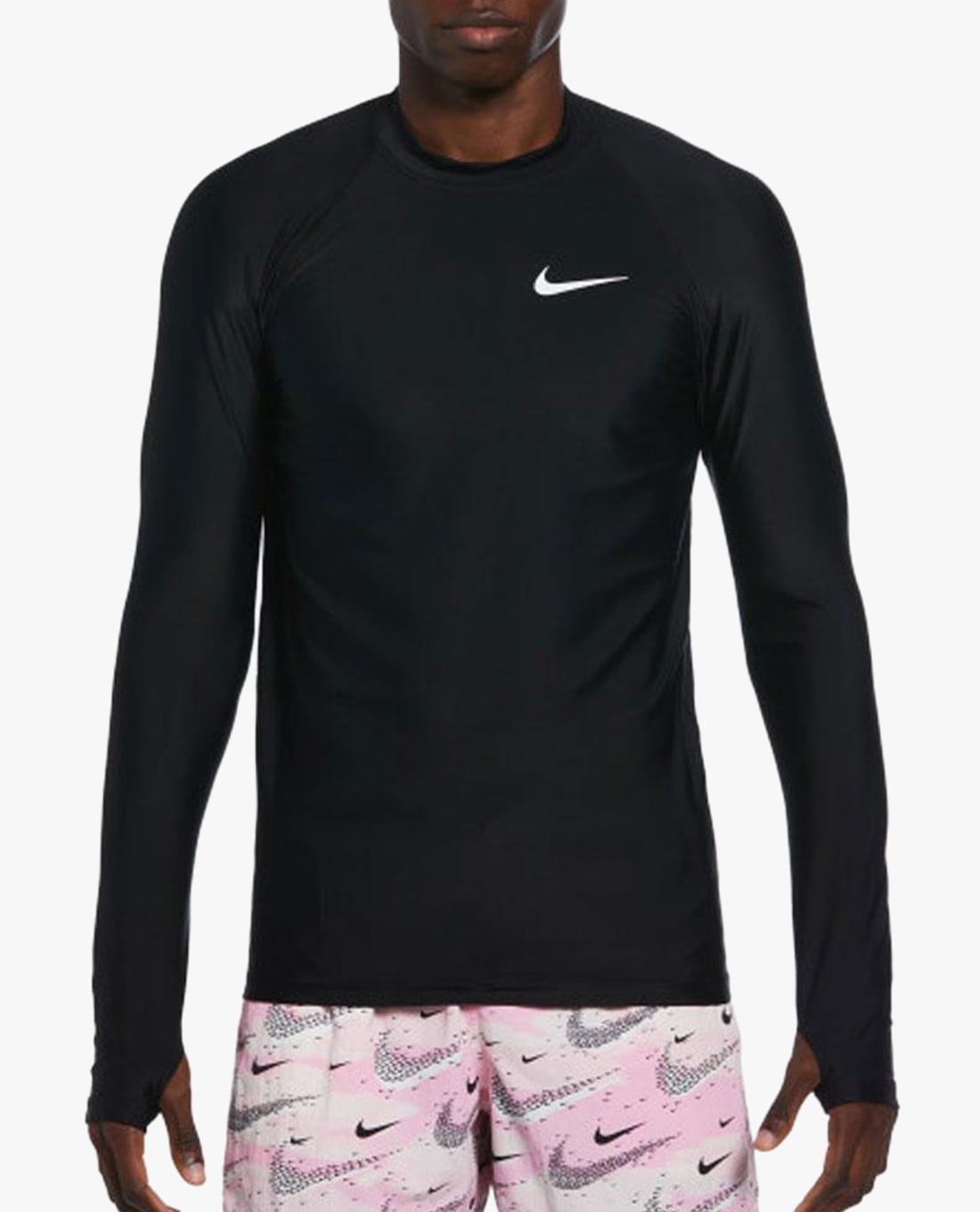 NIKE SWIM - Áo bơi nam cổ tròn tay dài Hydroguard