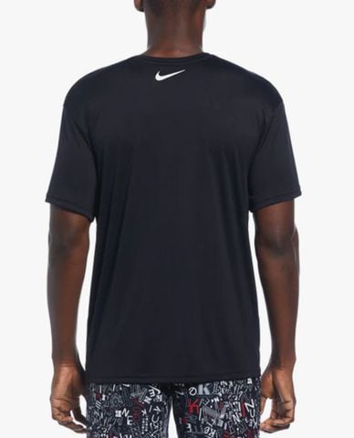  NIKE SWIM - Áo bơi nam cổ tròn tay ngắn Stacked Swoosh 