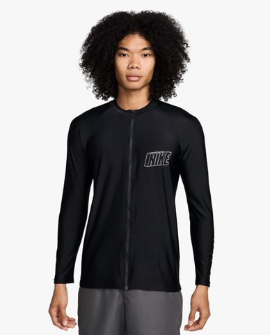  NIKE SWIM - Áo bơi nam cổ tròn tay dài phối zip 3D 