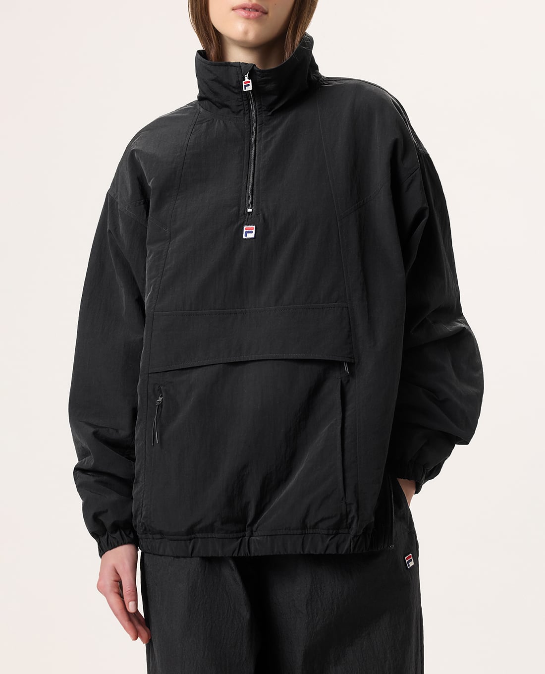 FILA - Áo hoodie nữ cổ trụ Hailey Bieber