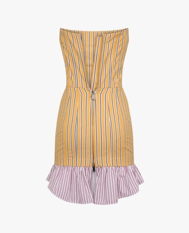  DSQUARED2 - Đầm xếp tầng mini phối bèo hoạ tiết sọc Preppy 