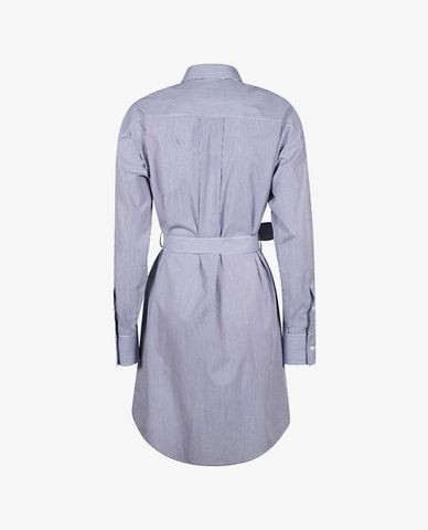  DSQUARED2 - Đầm midi sơ mi tay dài Striped Poplin Shirt 