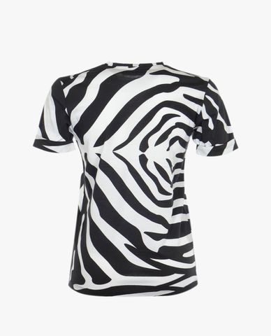  DSQUARED2 - Áo thun nữ cổ tròn ngắn tay Zebra Print 