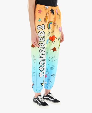  DSQUARED2 - Quần jogger nữ lưng thun Cartoon 