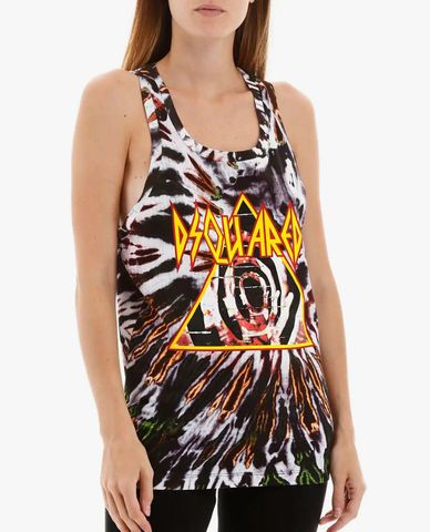  DSQUARED2 - Áo thun nữ sát nách Tie Dye Green 