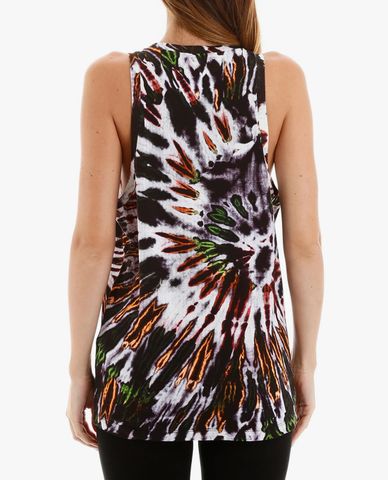  DSQUARED2 - Áo thun nữ sát nách Tie Dye Green 