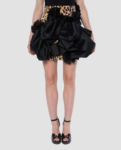  DSQUARED2 - Chân váy mini da beo phối bèo 