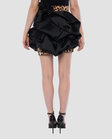  DSQUARED2 - Chân váy mini da beo phối bèo 