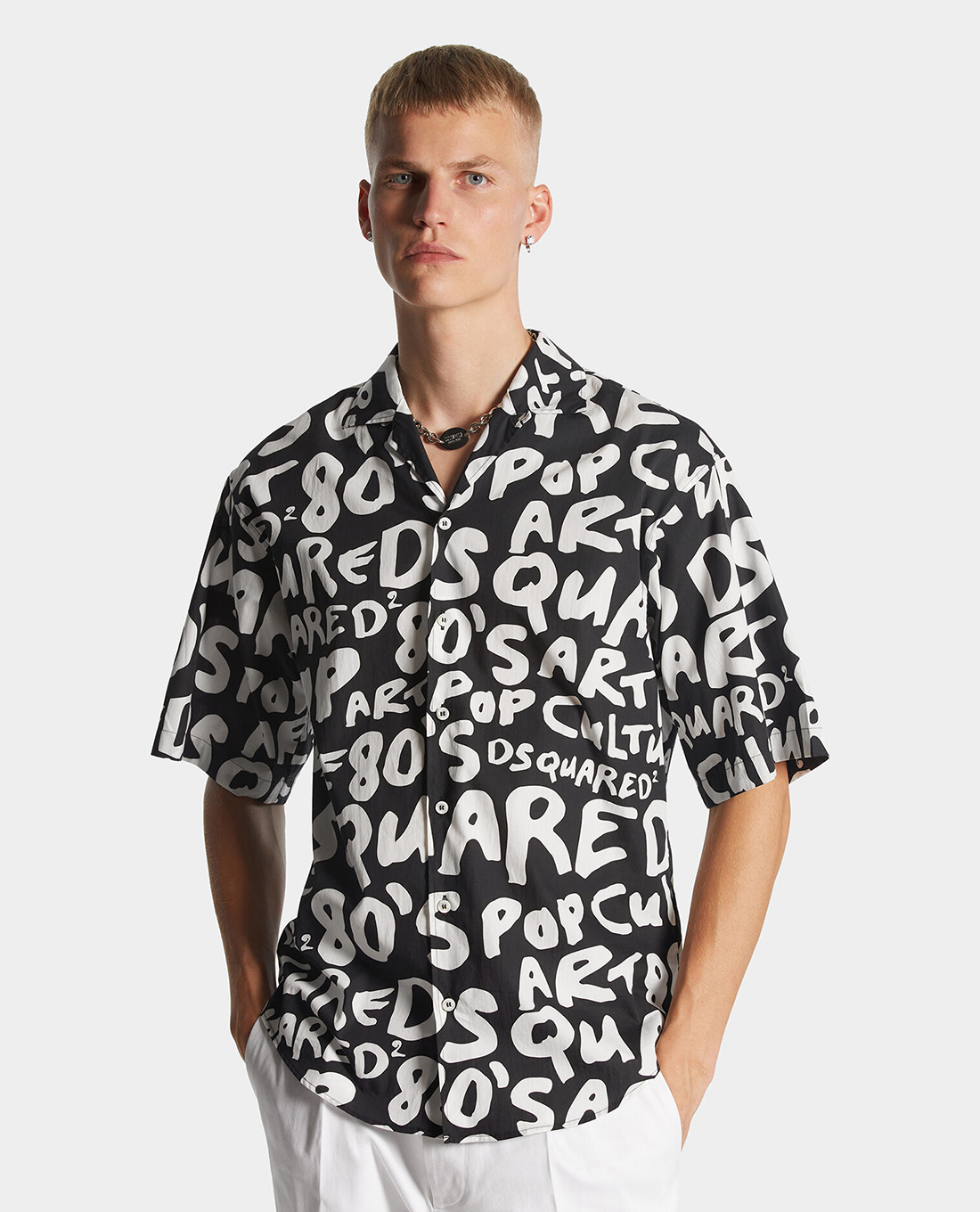DSQUARED2 - Áo sơ mi nam tay ngắn D2 Pop 80s Bowling