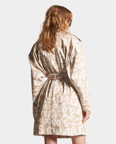  DSQUARED2 - Áo khoác măng tô nữ dáng ngắn phối zip City 