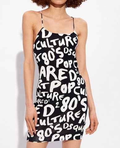  DSQUARED2 - Đầm hai dây mini Pop 80's Strap 