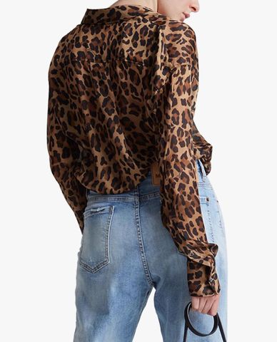  DSQUARED2 - Áo sơ mi nữ cổ bẻ tay dài phối túi thời trang 