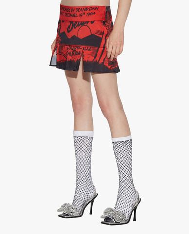  DSQUARED2 - Chân váy chữ A mini xẻ tà quyến rũ 