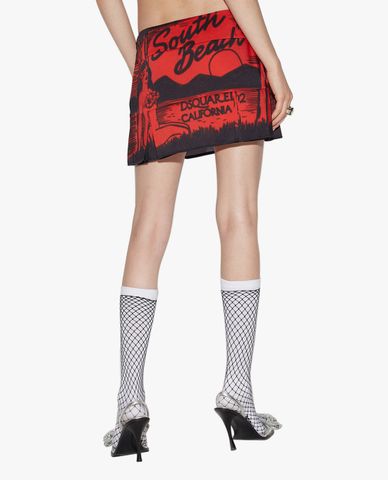  DSQUARED2 - Chân váy chữ A mini xẻ tà quyến rũ 
