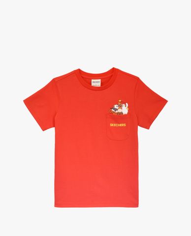  SKECHERS - Áo thun trẻ em tay ngắn năng động 