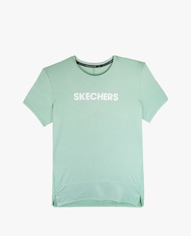  SKECHERS - Áo thun thể thao nữ cổ tròn tay ngắn Running 