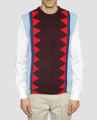  DSQUARED2 - Áo len nam sát nách Multi Braided 