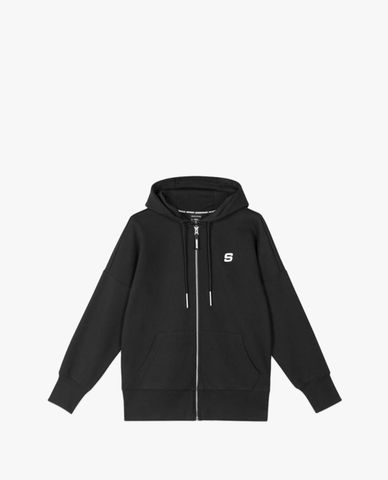  SKECHERS - Áo khoác thể thao nữ tay dài phối mũ thời trang 