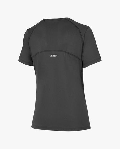  SKECHERS - Áo thun nữ tay ngắn xẻ tà thời trang 