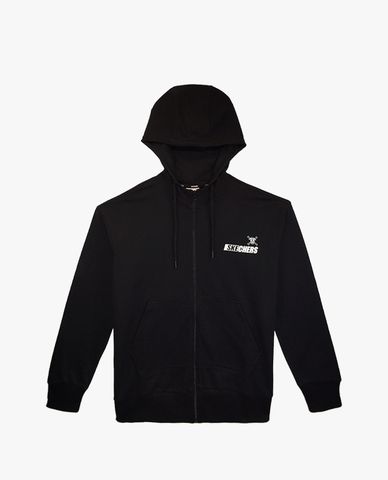  SKECHERS - Áo hoodie tay dài phối zip Unisex One Piece 
