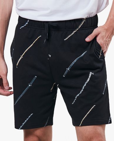  SKECHERS - Quần short tập luyện nam ngang gối Demon Slayer 