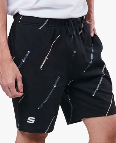  SKECHERS - Quần short tập luyện nam ngang gối Demon Slayer 
