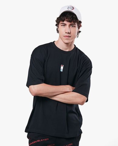  SKECHERS - Áo thun unisex ngắn tay phom suông Demon Slayer 