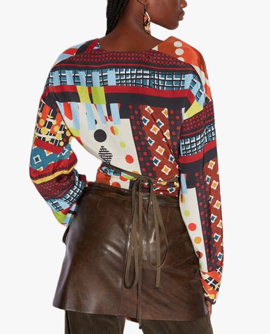 DSQUARED2 - Áo kiểu nữ cổ V tay dài Pacific 