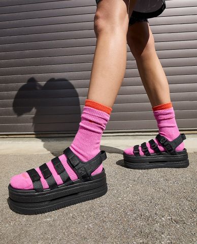  NIKE - Giày sandals nữ đế cao quai dán hiện đại 