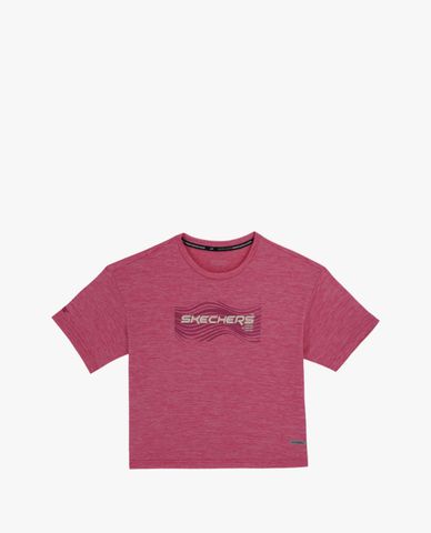  SKECHERS - Áo thun nữ cổ tròn tay ngắn New Earth Spirit Performance 