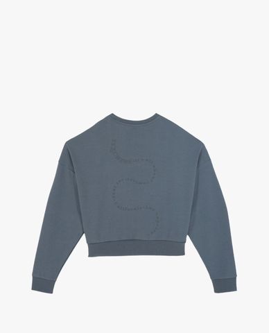  SKECHERS - Áo sweatshirt nữ cổ tròn tay dài phom lửng Peace Of Mind 