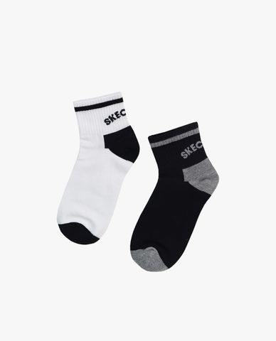  SKECHERS - Pack 2 đôi vớ nữ cổ cao thời trang Quarter 