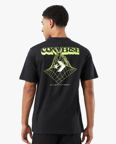  CONVERSE - Áo thun nam cổ tròn tay ngắn Hand Drawn Moutain Graphic 