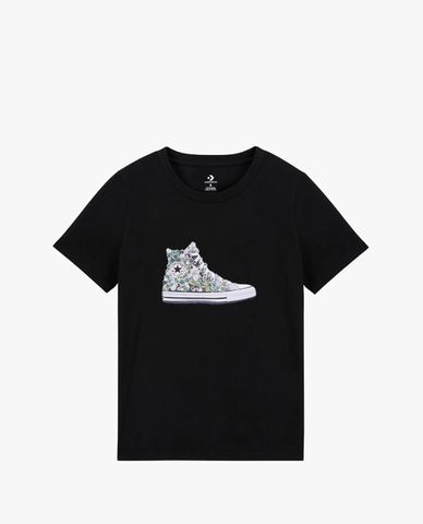  CONVERSE - Áo thun unisex cổ tròn tay ngắn Flower Chuck 