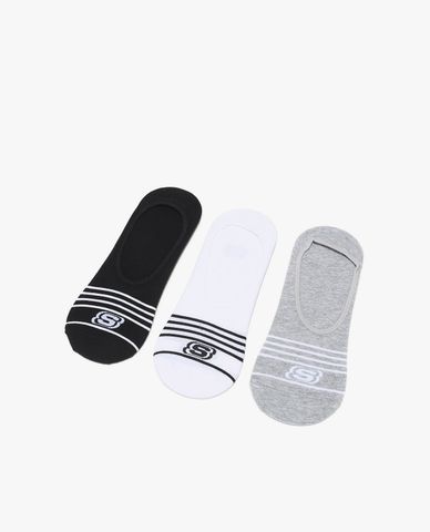  SKECHERS - Set 3 đôi vớ nam cổ thấp kẻ sọc thời trang 
