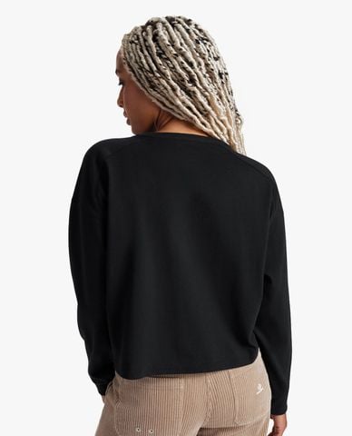  CONVERSE - Áo sweatshirt nữ cổ tròn tay dài ​Boxy 