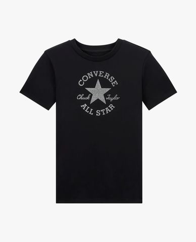  CONVERSE - Áo thun nữ cổ tròn tay ngắn Chuck Patch Glitter 