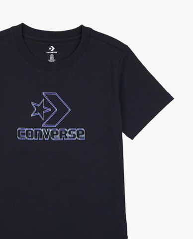  CONVERSE - Áo thun unisex cổ tròn tay ngắn Go To Embroidered Star Chevron 