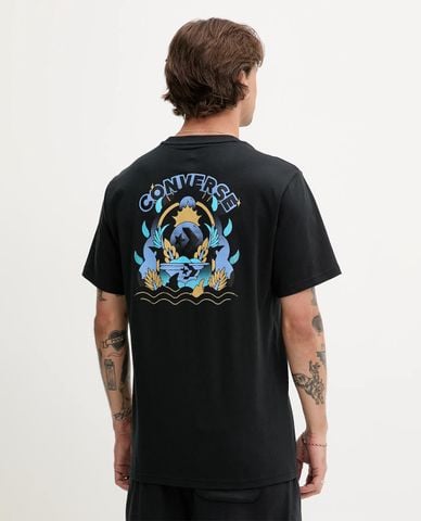  CONVERSE - Áo thun nam cổ tròn tay ngắn Sunset 