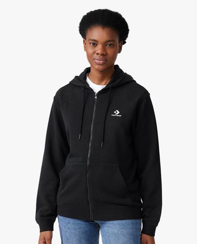  CONVERSE - Áo hoodie unisex phối khoá zip Standard Fit 