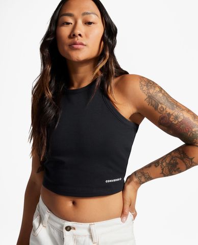  CONVERSE - Áo ba lỗ nữ phom croptop Wordmark Knit 